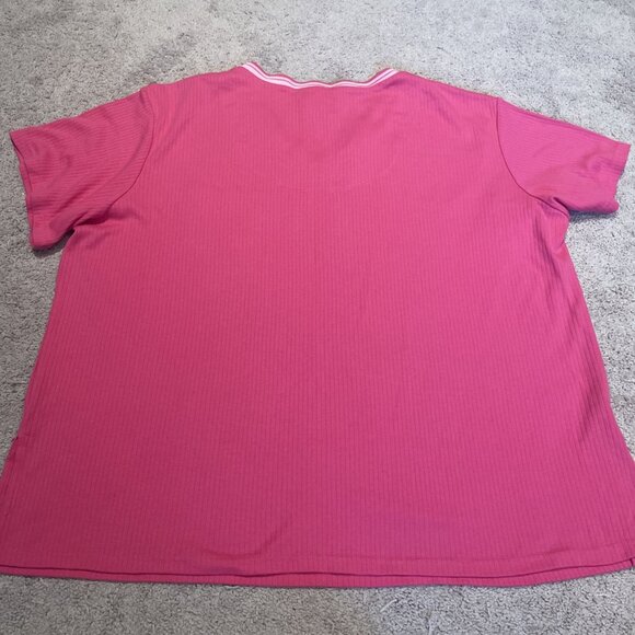 White Stag Sleepwear 2 Piece Pajama Set Tee & Shorts Women's Size 3X Barbie Pink - Picture 7 of 10